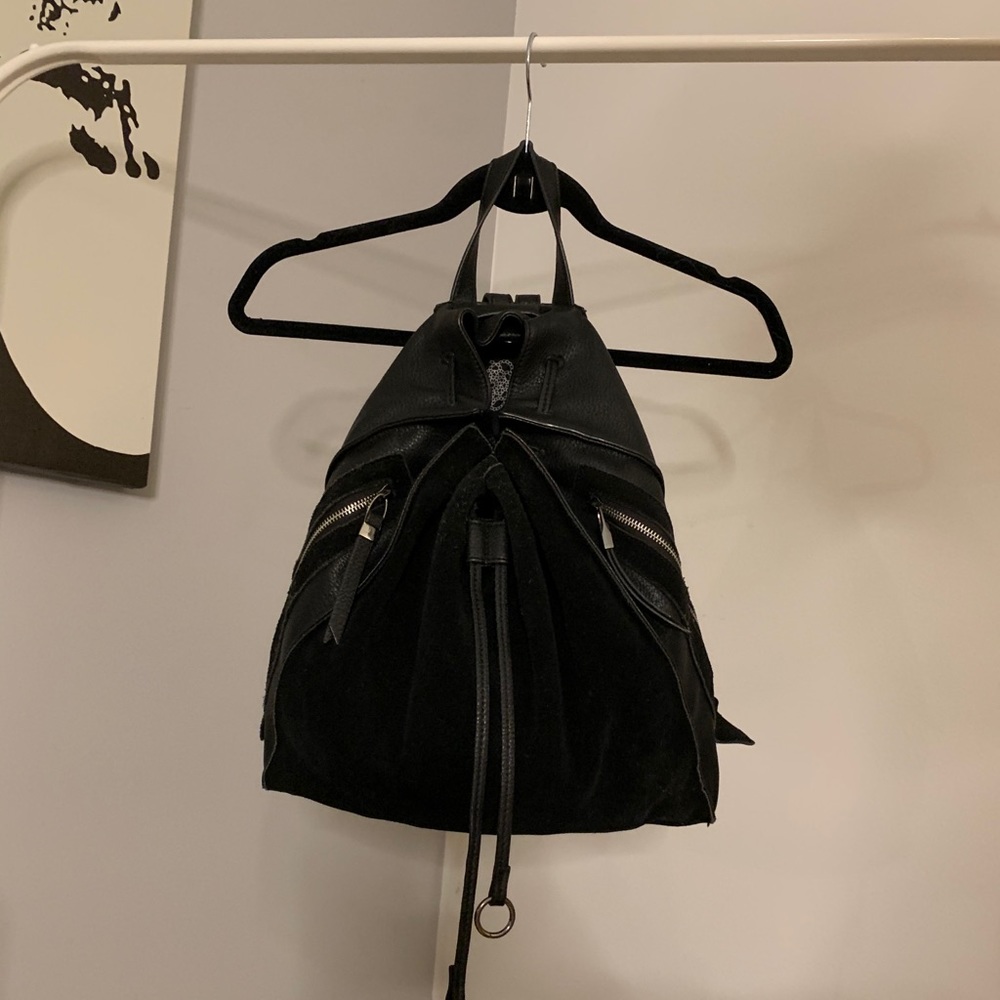 Faux leather backpack